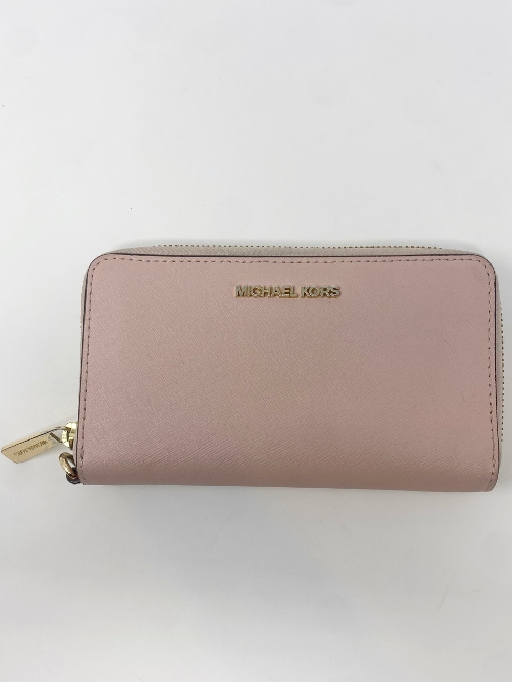MICHAEL KORS Jet Set Saffiano Leather Wallet Soft Pink